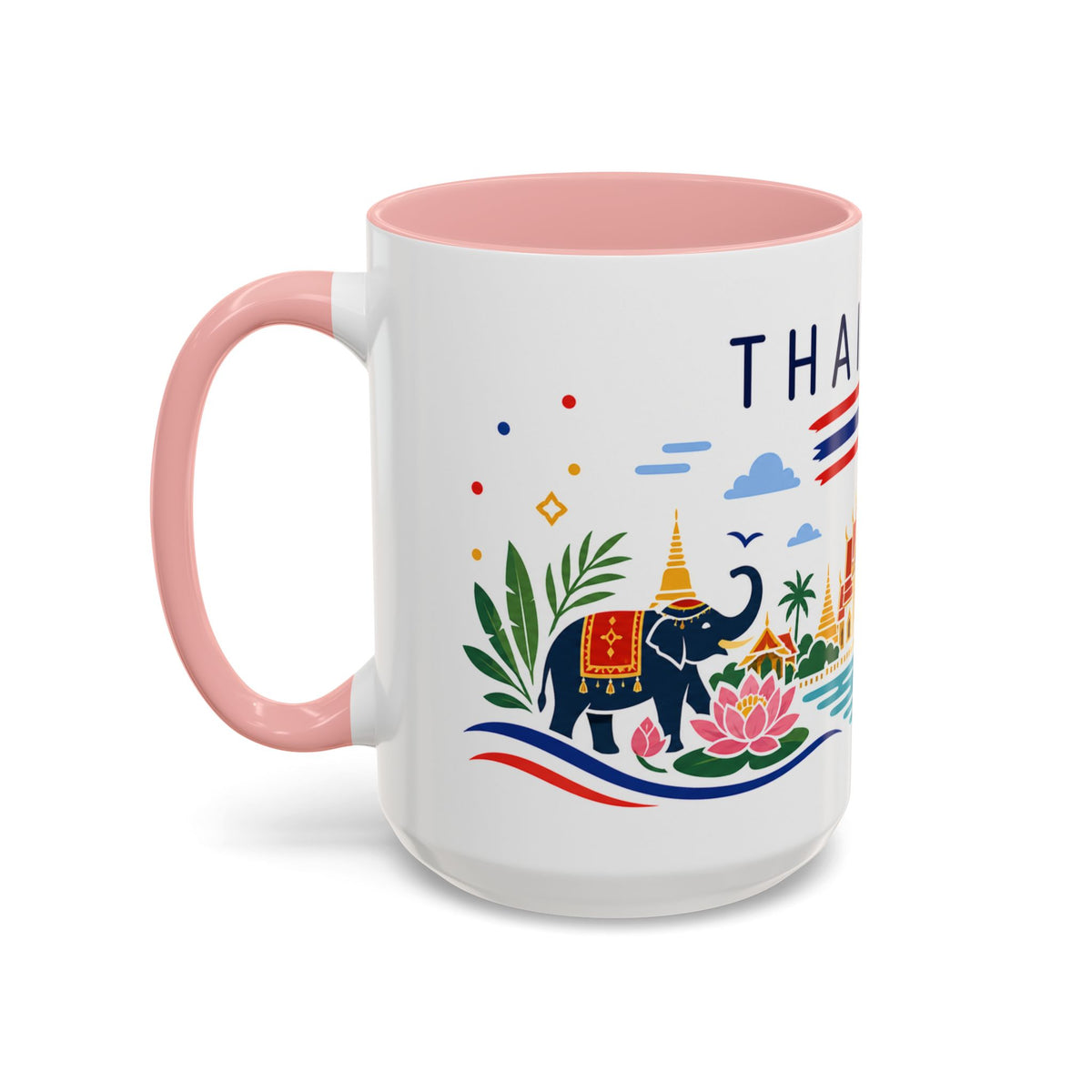 Thailand Coffee Mug | Travel Souvenir Accent Mug | Country Gift Ceramic Cup 11oz 15oz