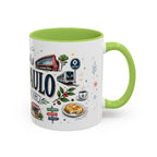 Sao Paulo Coffee Mug | Brazil Souvenir Travel Gift | Accent Color Ceramic 11oz 15oz