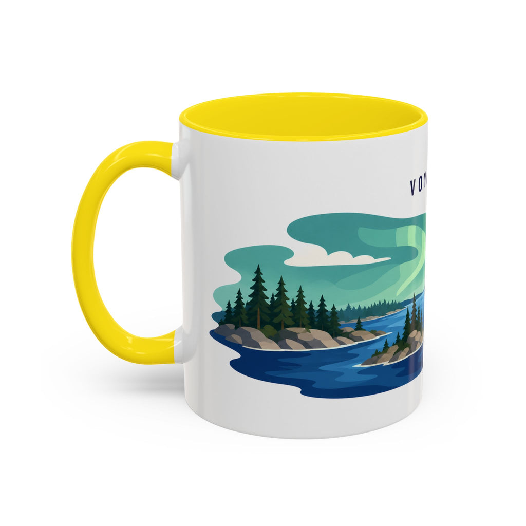 Voyageurs National Park Coffee Mug | Solid Color Block Park Souvenir | 11oz 15oz Accent Mug