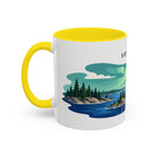 Voyageurs National Park Coffee Mug | Solid Color Block Park Souvenir | 11oz 15oz Accent Mug