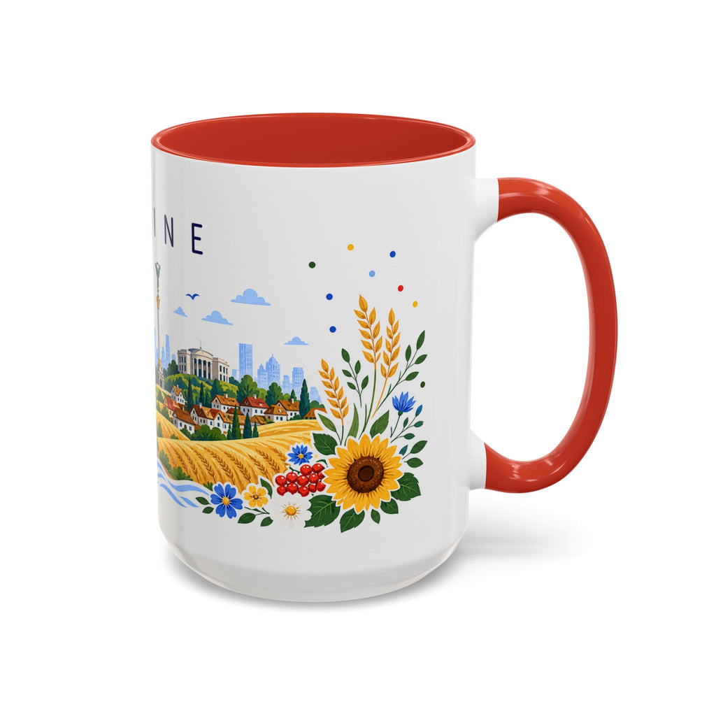 Ukraine Coffee Mug | Travel Souvenir Accent Mug | Place Gift Ceramic Cup 11oz 15oz