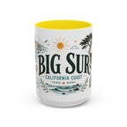 Big Sur Coffee Mug | Travel Destination Souvenir Gift | Accent Color Ceramic 11oz 15oz