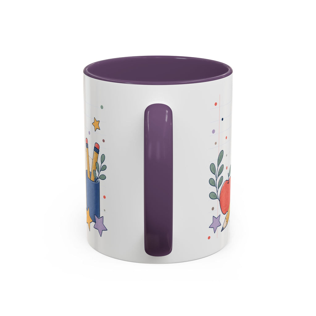 Personalized Teacher Mug | Custom Name Notebook Coffee Cup | Back to School Gift 11oz 15oz
