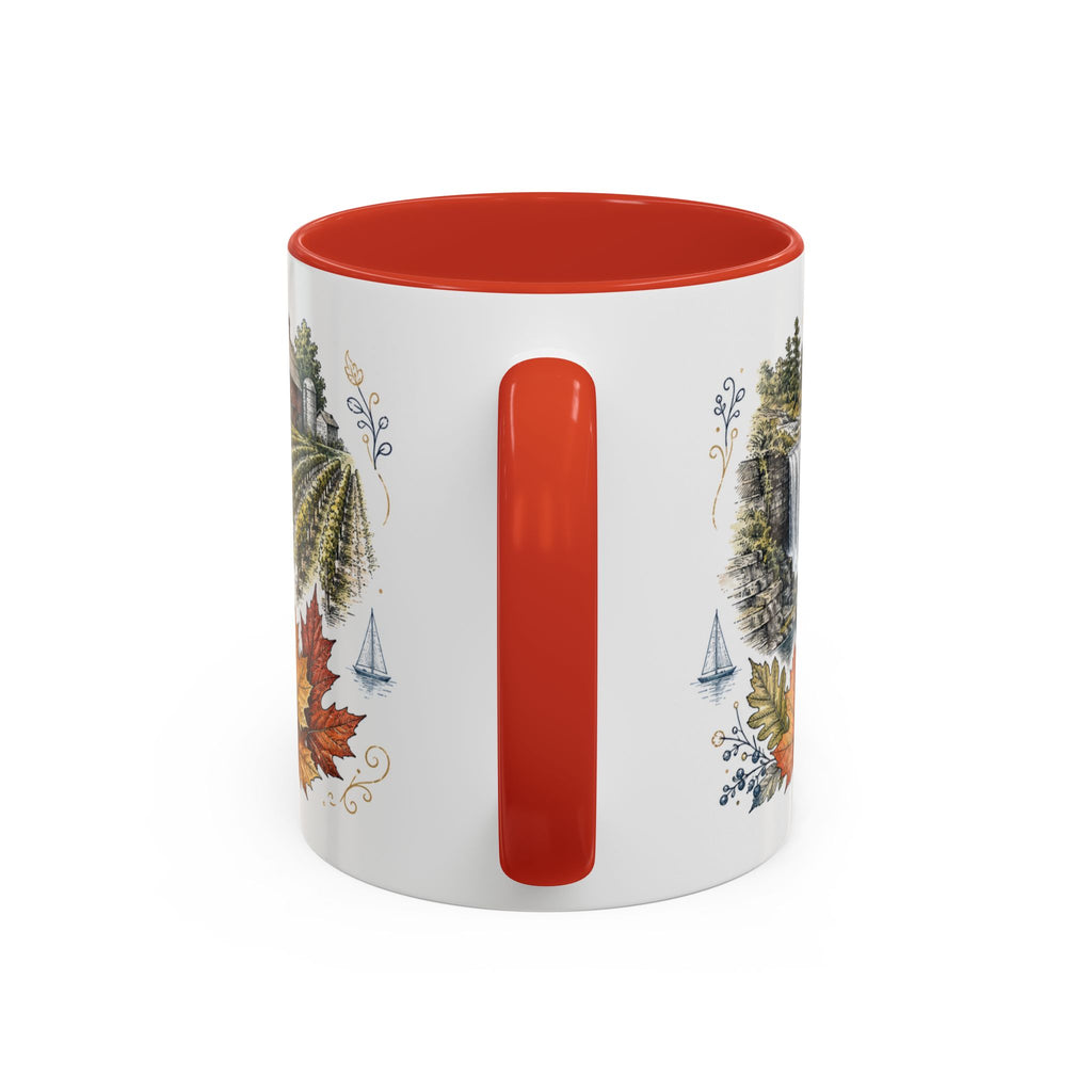 Finger Lakes Mug, New York Travel Souvenir, Bucket List Gift, Accent Ceramic Coffee Mug 11oz 15oz