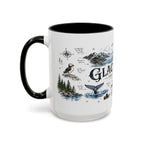 Glacier Bay National Park Coffee Mug | Alaska Wilderness Kayaking Gift | Accent Color Ceramic 11oz 15oz