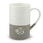 Wildflower Garden Engraved Speckled Ceramic Mug, 13oz, Minimalist Coffee Cup, Nature Inspired Gift