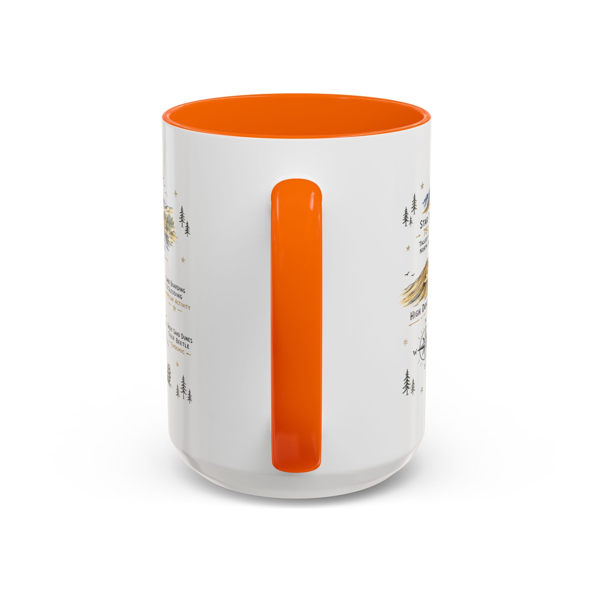 Great Sand Dunes National Park Coffee Mug | Colorado Desert Mountain Dunes Gift | Accent Color Ceramic 11oz 15oz