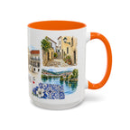 Coimbra Illustrated Travel Mug | City Souvenir Accent Coffee Mug | 11oz 15oz Ceramic Cup