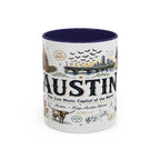 Austin Coffee Mug | Texas Souvenir City Gift | Accent Color Ceramic 11oz 15oz