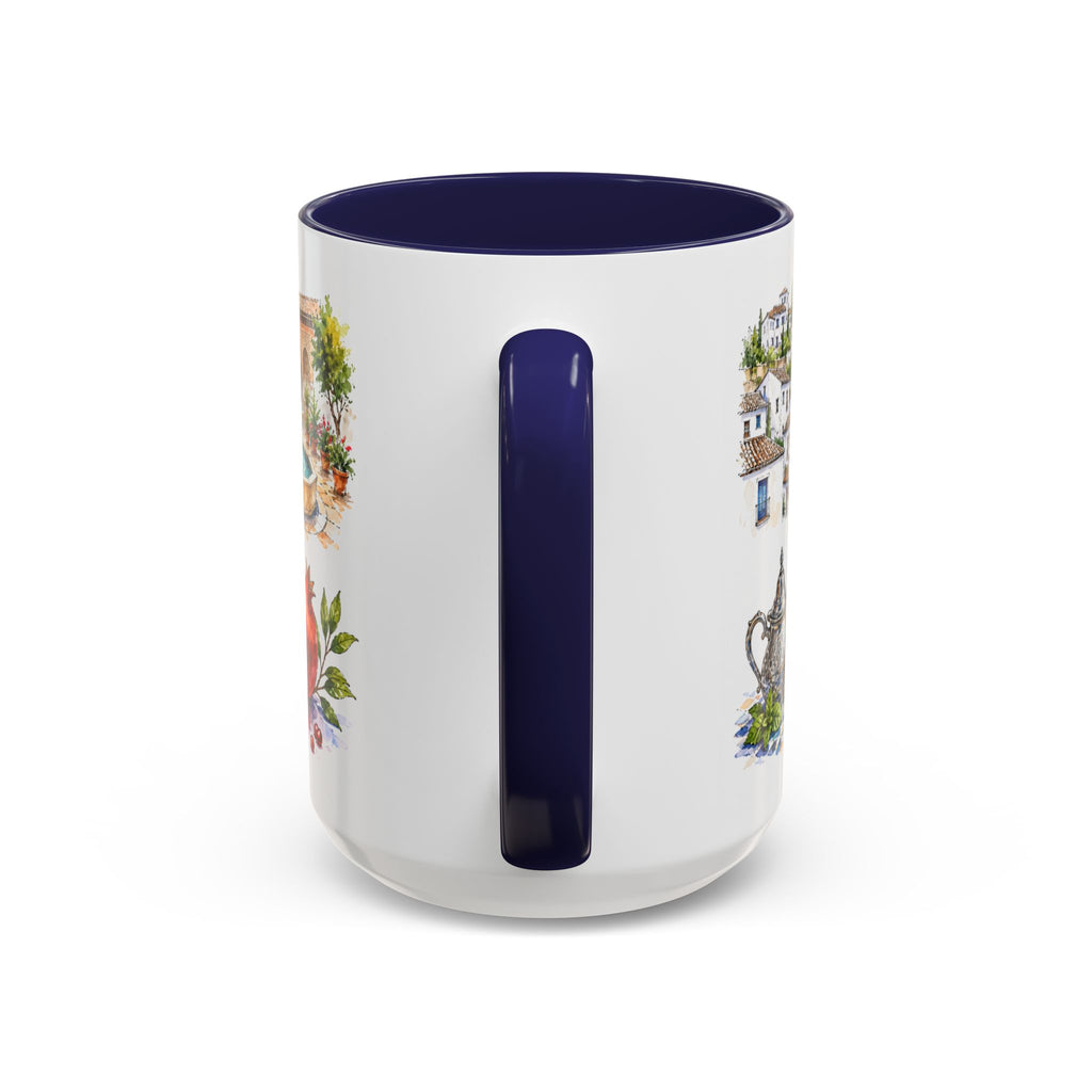 Granada Illustrated Travel Mug | City Souvenir Accent Coffee Mug | 11oz 15oz Ceramic Cup