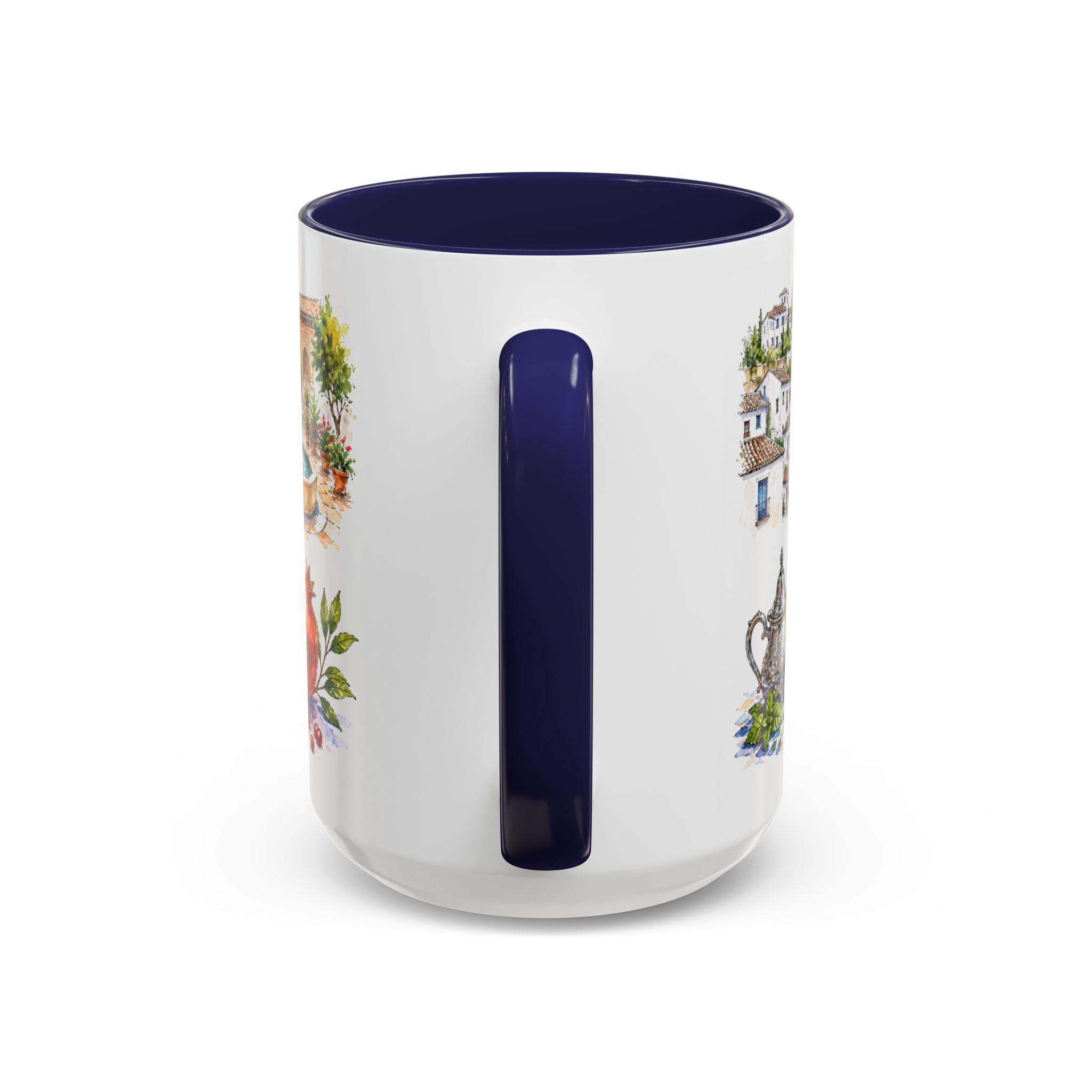 Granada Illustrated Travel Mug | City Souvenir Accent Coffee Mug | 11oz 15oz Ceramic Cup