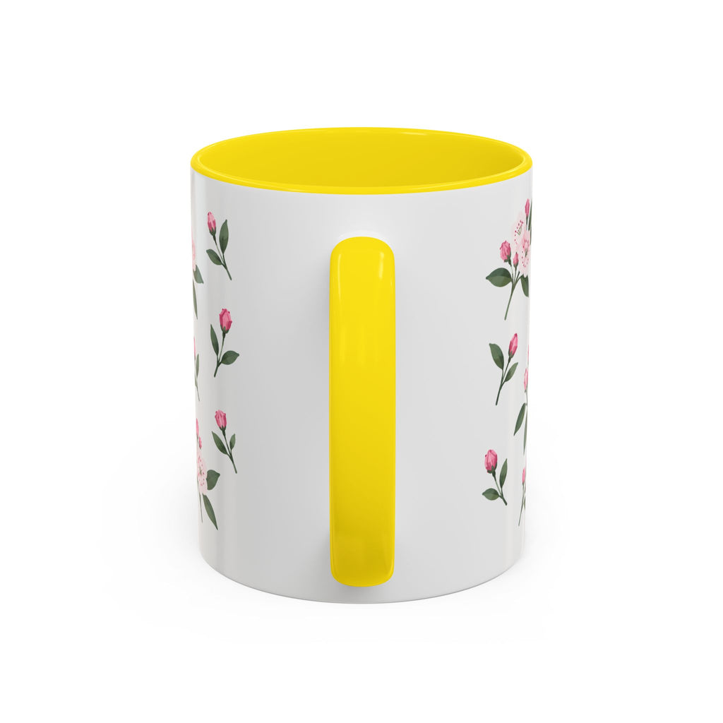 Connecticut Mountain Laurel Mug, State Flower Floral Coffee Cup, 11oz Botanical Gift