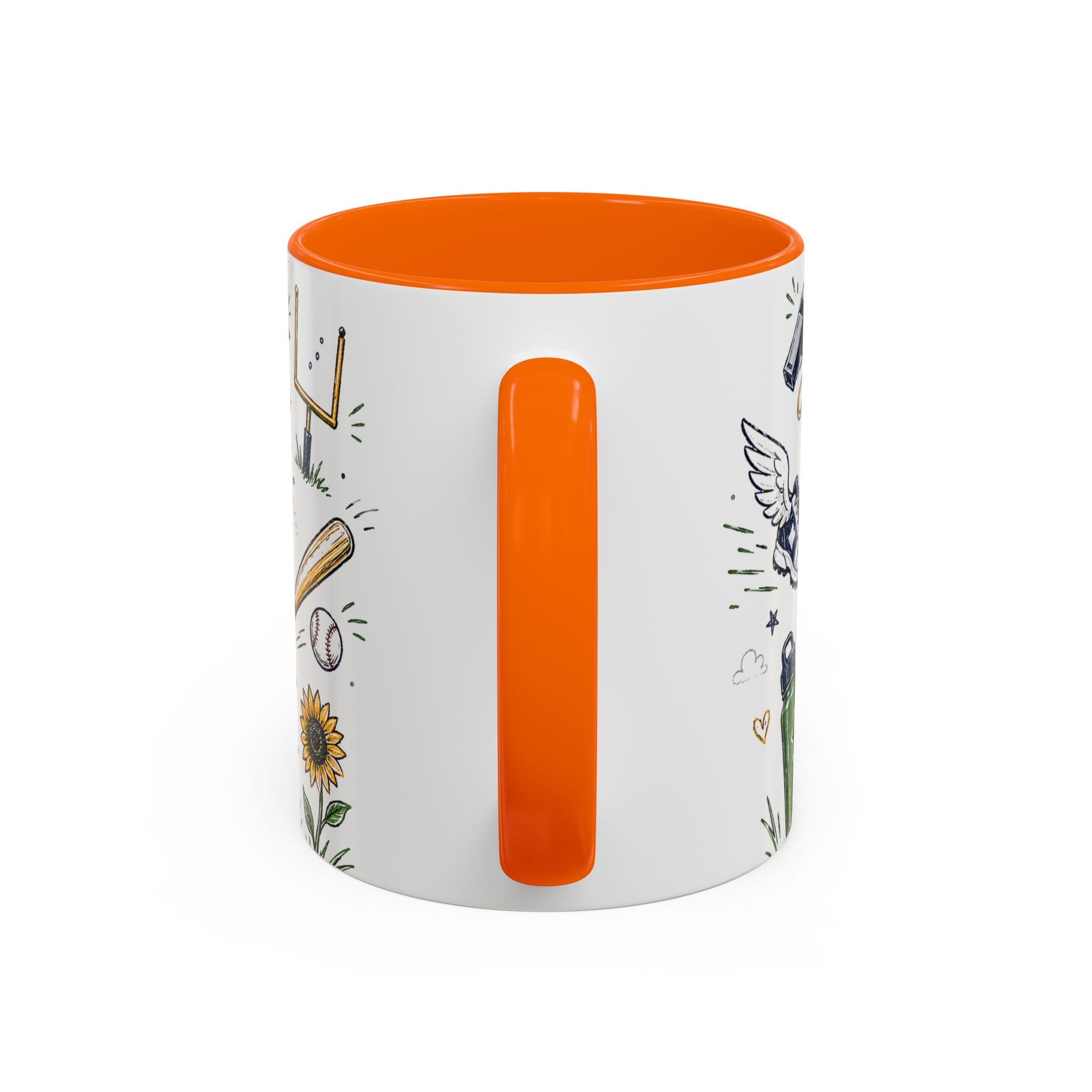 Coach Best Dad On The Field Coffee Mug | Father's Day Gift for Dad | Accent Color Ceramic 11oz 15oz