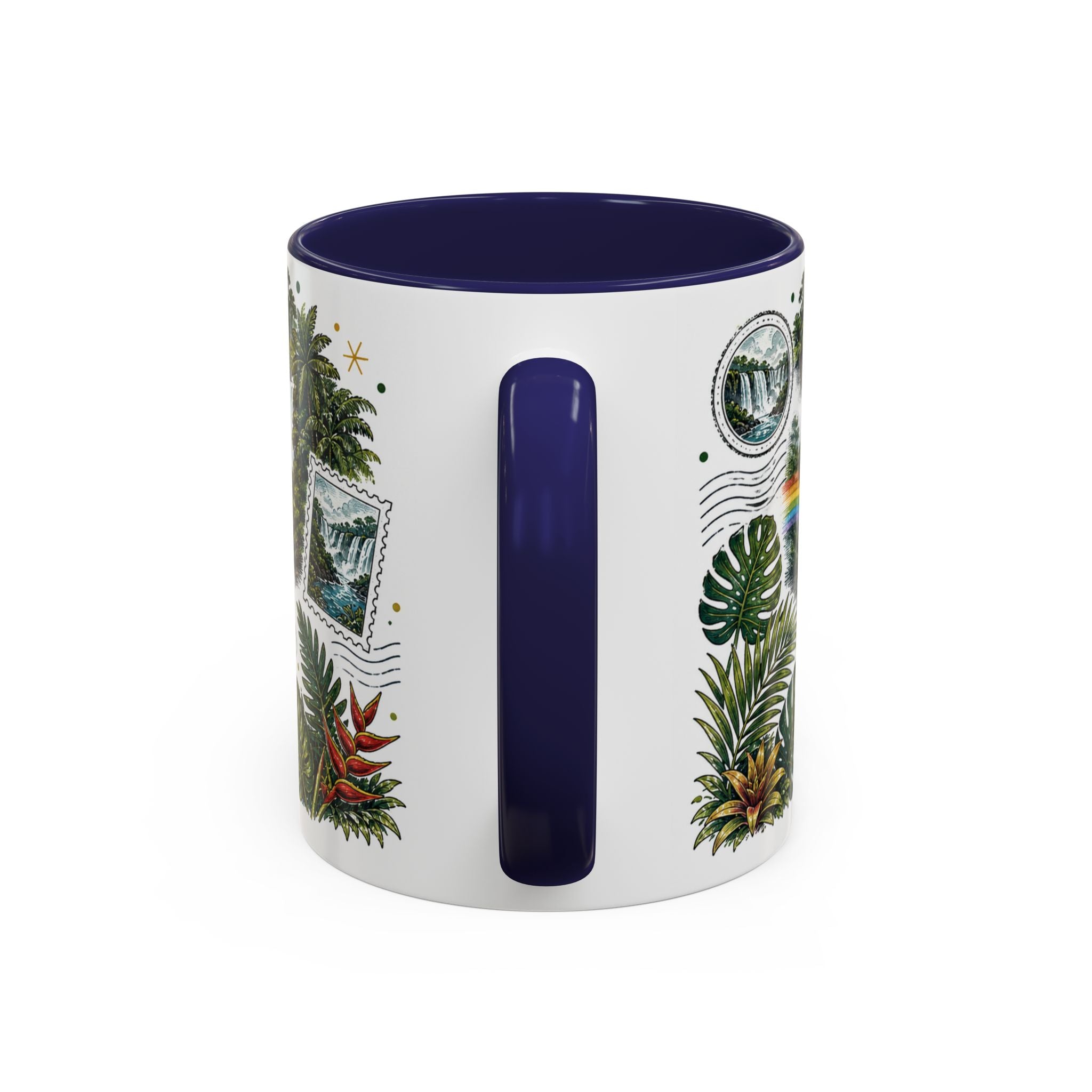 Iguazu Falls Coffee Mug | Travel Destination Souvenir Gift | Accent Color Ceramic 11oz 15oz