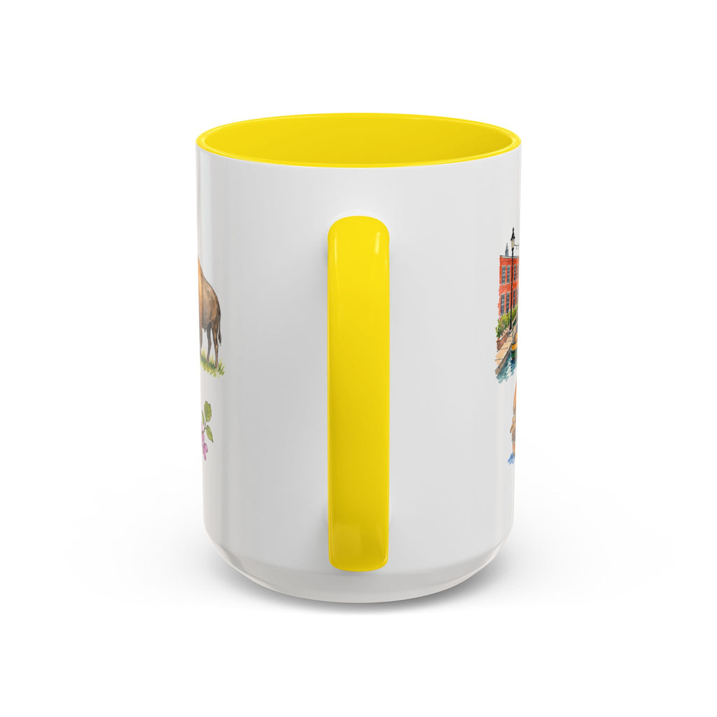 Oklahoma City Illustrated Travel Mug | City Souvenir Accent Coffee Mug | 11oz 15oz Ceramic Cup