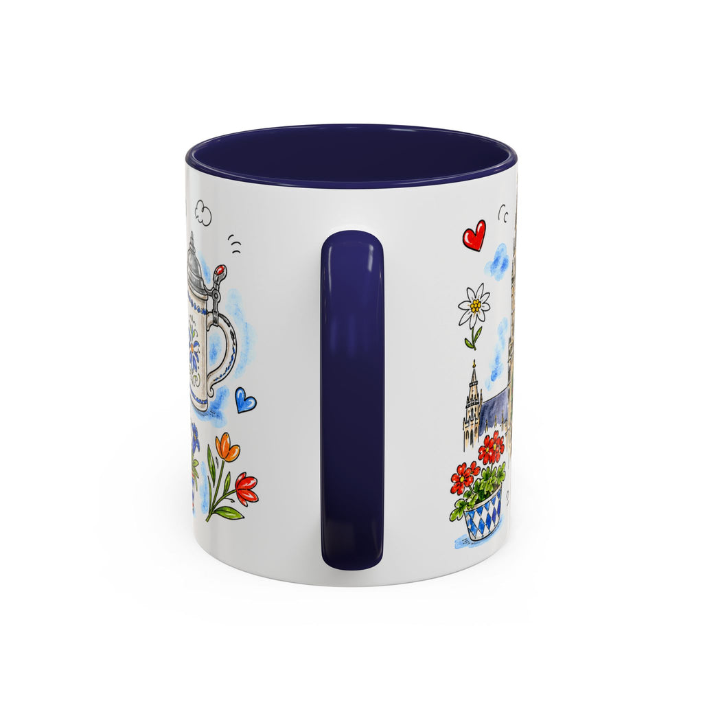 Munich Travel Mug | European City Souvenir Accent Coffee Mug | 11oz 15oz Ceramic Cup