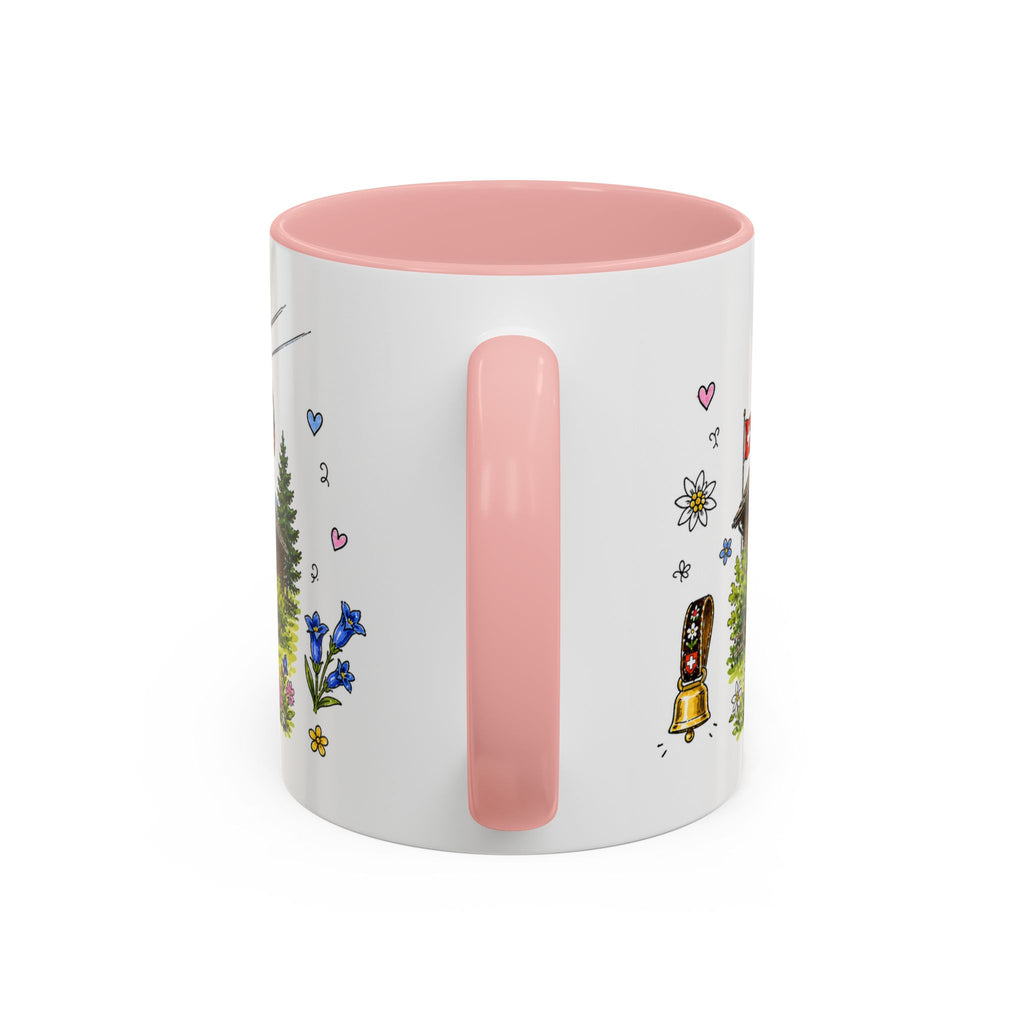 Grindelwald Illustrated Travel Mug | Switzerland Souvenir Accent Coffee Mug | 11oz 15oz Ceramic Cup