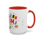 Belgium Soccer Coffee Mug | Soccer Fan Gift | Accent Color Ceramic 11oz 15oz Match Day Cup