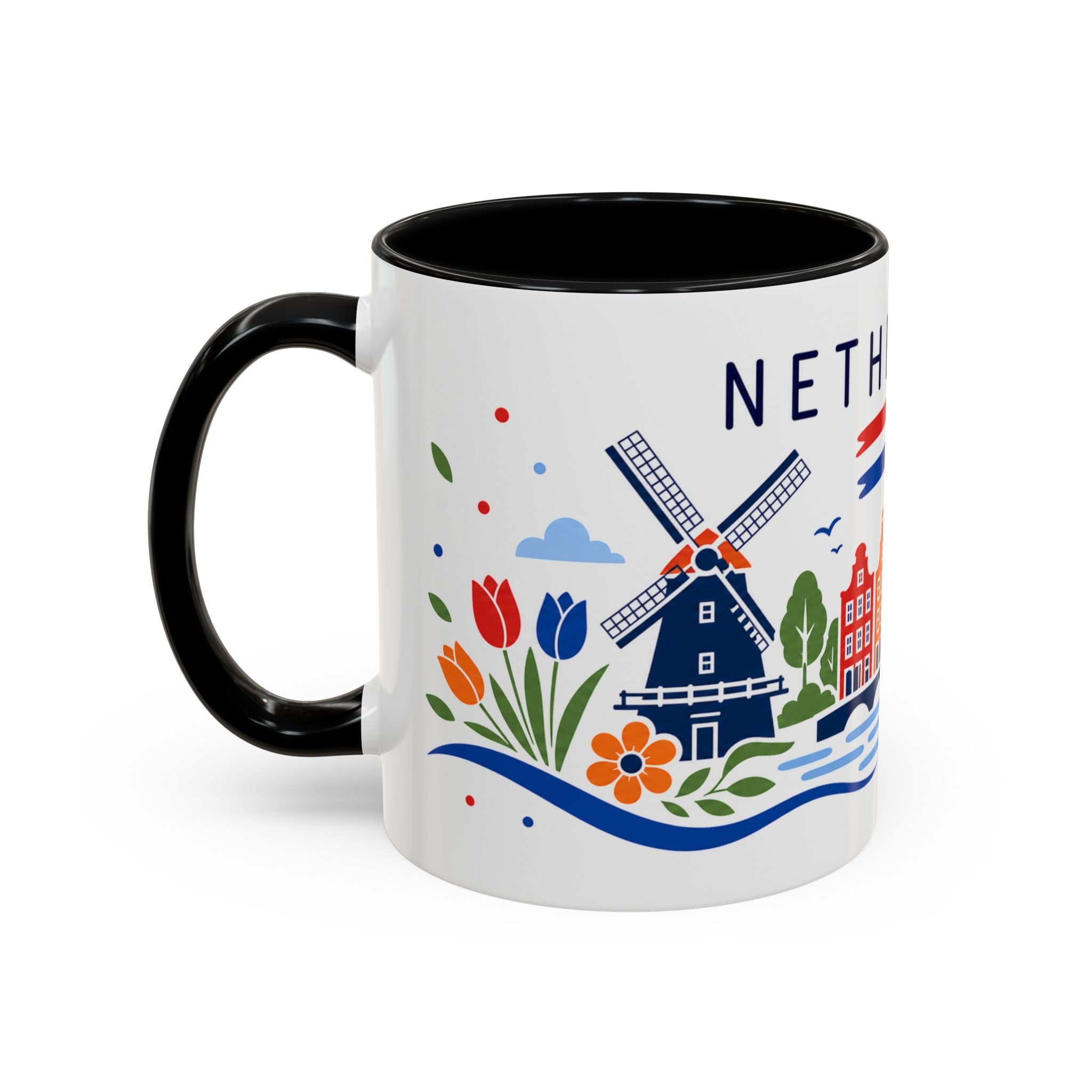 Netherlands Coffee Mug | Travel Souvenir Accent Mug | Country Gift Ceramic Cup 11oz 15oz