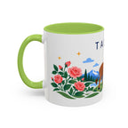 Taurus Zodiac Coffee Mug | Bull and Rose Design | Astrology Birthday Gift | 11 oz 15 oz Ceramic Accent Mug