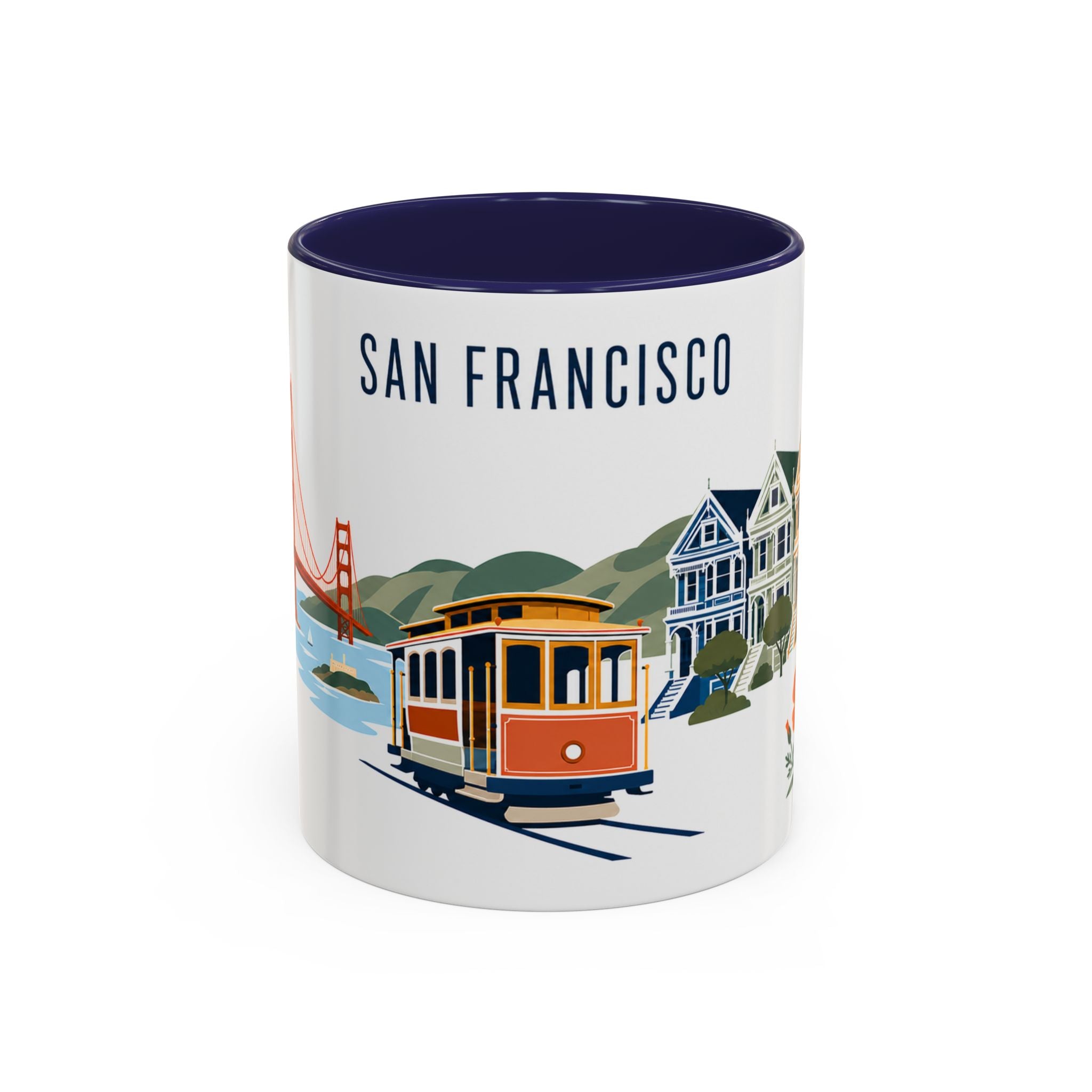 San Francisco Coffee Mug | United States Travel Souvenir | Porcelain Decal City Gift | 11oz 15oz Accent Mug