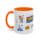 Copenhagen Coffee Mug | Postage Stamp Collage Mug | Travel Souvenir Accent Cup 11oz 15oz