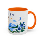 Capricorn Zodiac Coffee Mug | Sea Goat and Floral Design | Astrology Birthday Gift | 11 oz 15 oz Ceramic Accent Mug