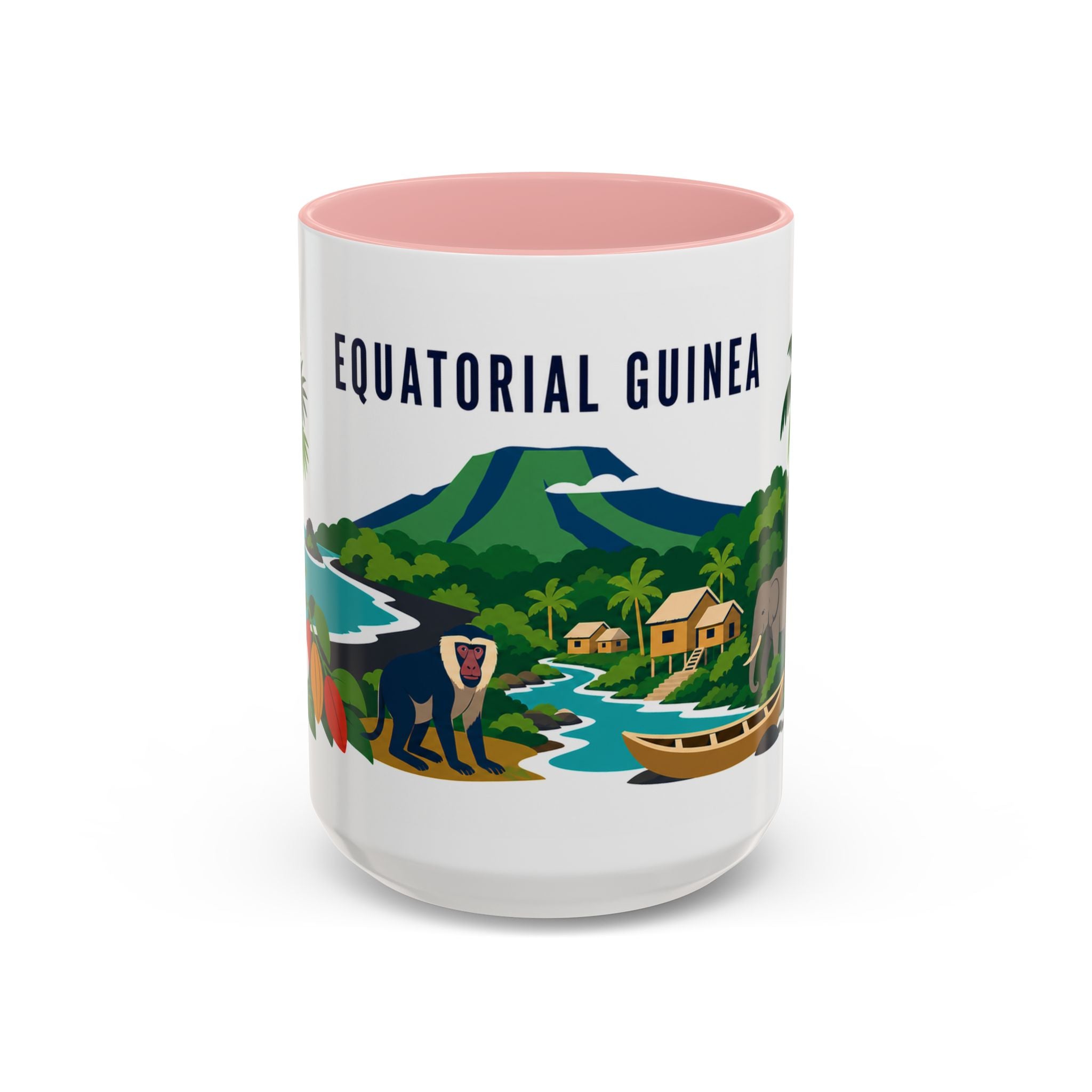 Equatorial Guinea Coffee Mug | Travel Souvenir Accent Mug | Country Gift Ceramic Cup 11oz 15oz