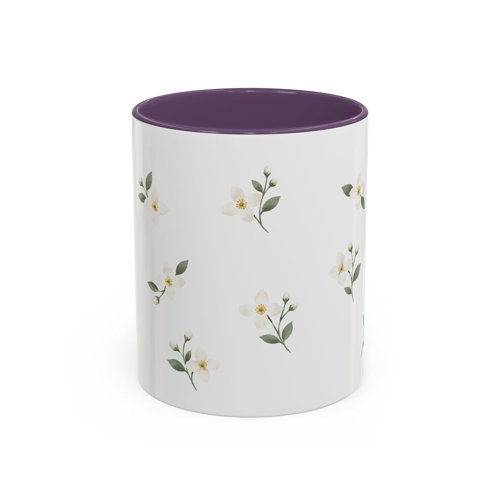 Idaho Syringa Mug, State Flower Floral Coffee Cup, 11oz Botanical Gift