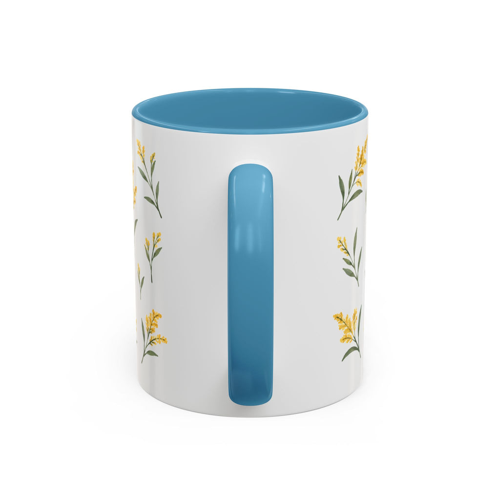 Nebraska Goldenrod Mug, State Flower Floral Coffee Cup, 11oz Botanical Gift