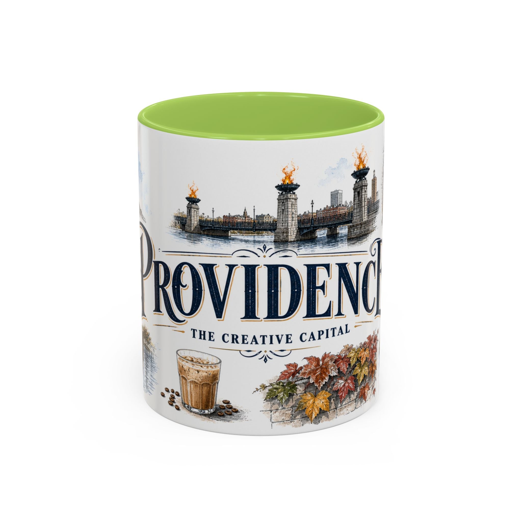 Providence Coffee Mug | United States Travel Souvenir | Vintage Illustrated City Gift | 11 oz 15 oz Accent Mug