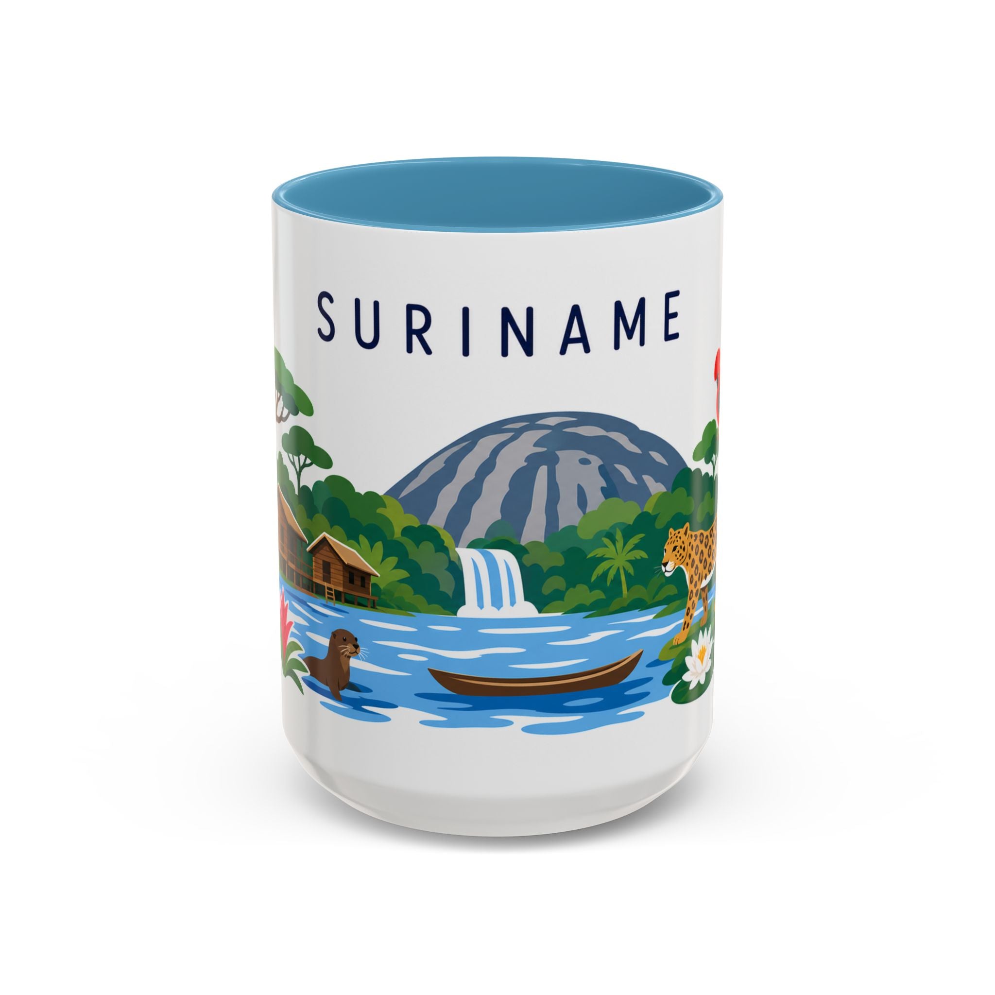 Suriname Coffee Mug | Travel Souvenir Accent Mug | Country Gift Ceramic Cup 11oz 15oz