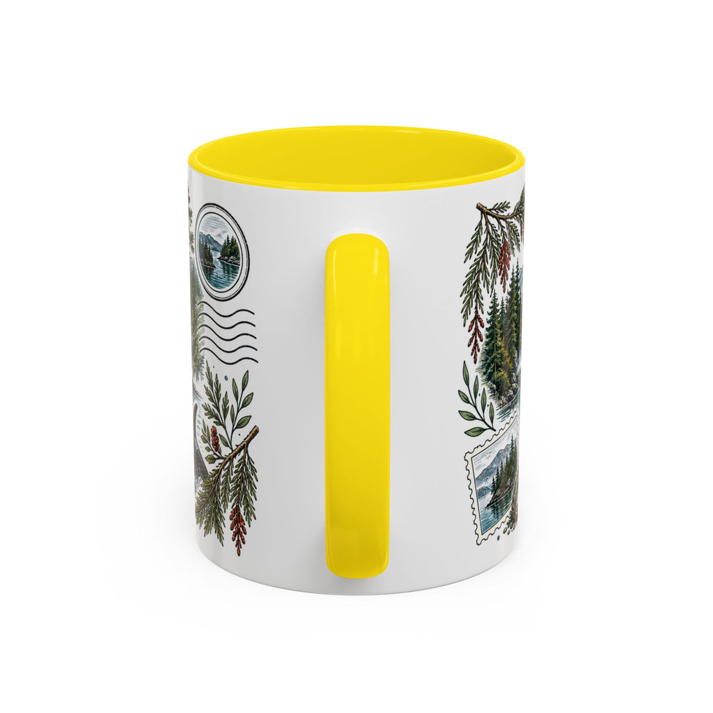 Queen Charlotte Sound Coffee Mug | Travel Destination Souvenir Gift | Accent Color Ceramic 11oz 15oz