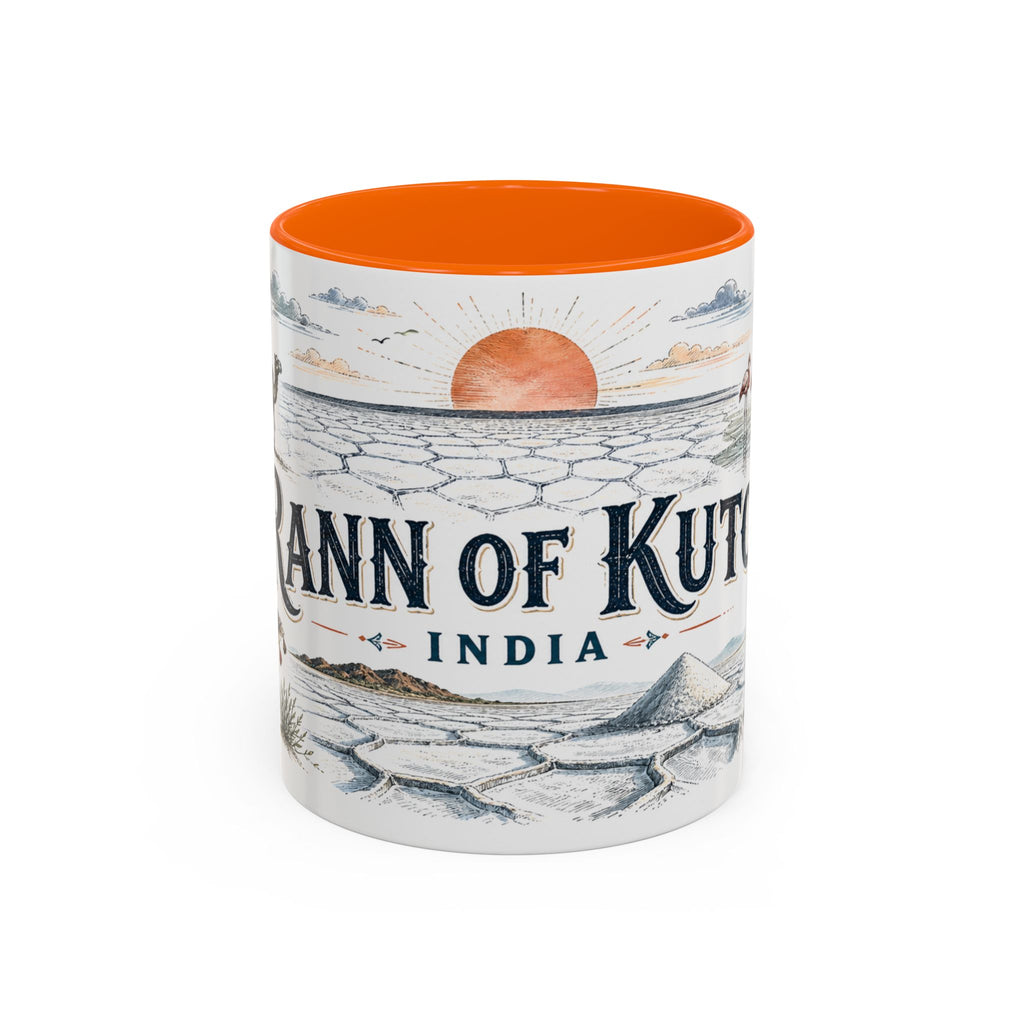 Rann of Kutch Mug, India Travel Souvenir, Bucket List Gift, Accent Ceramic Coffee Mug 11oz 15oz