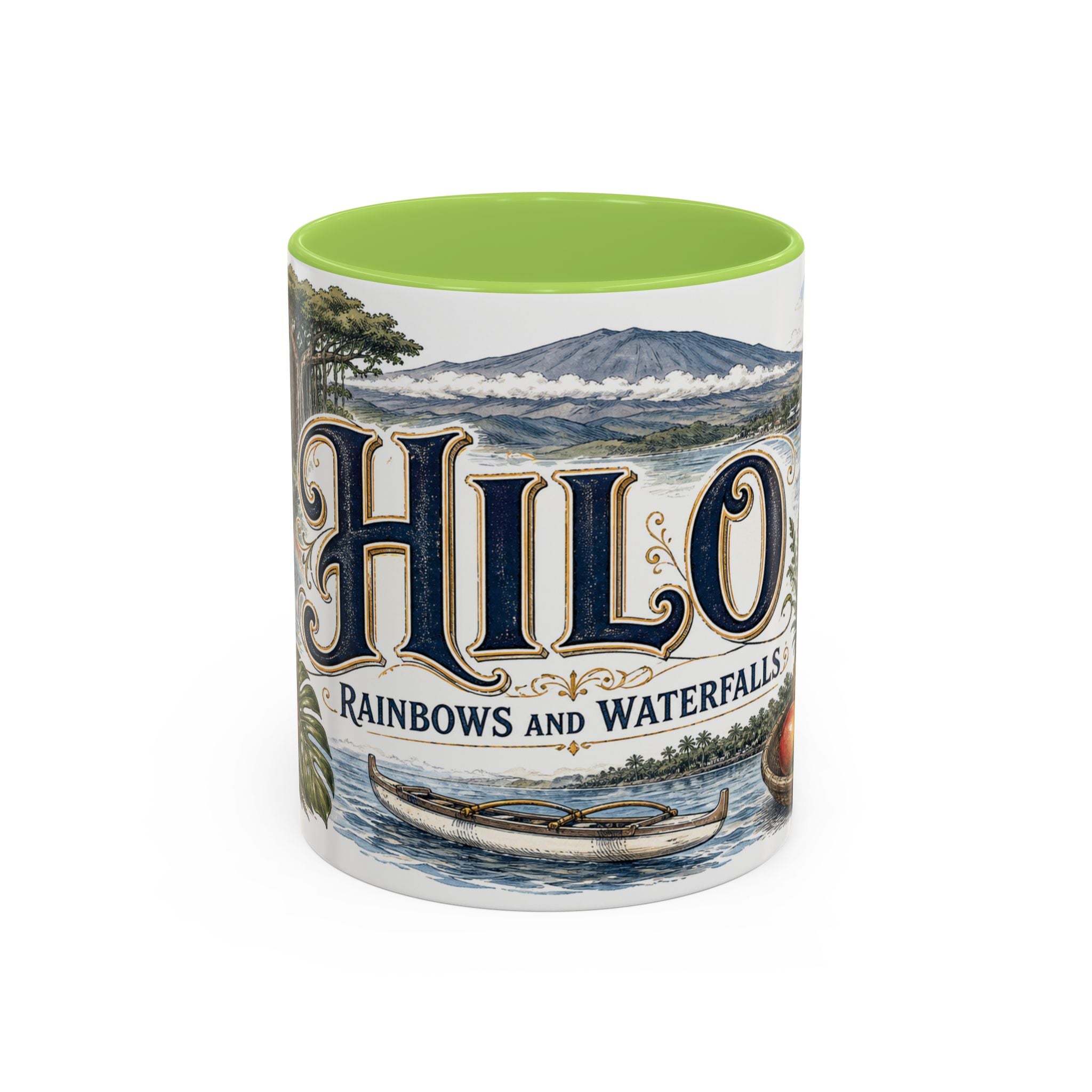 Hilo Coffee Mug | United States Travel Souvenir | Vintage Illustrated City Gift | 11 oz 15 oz Accent Mug