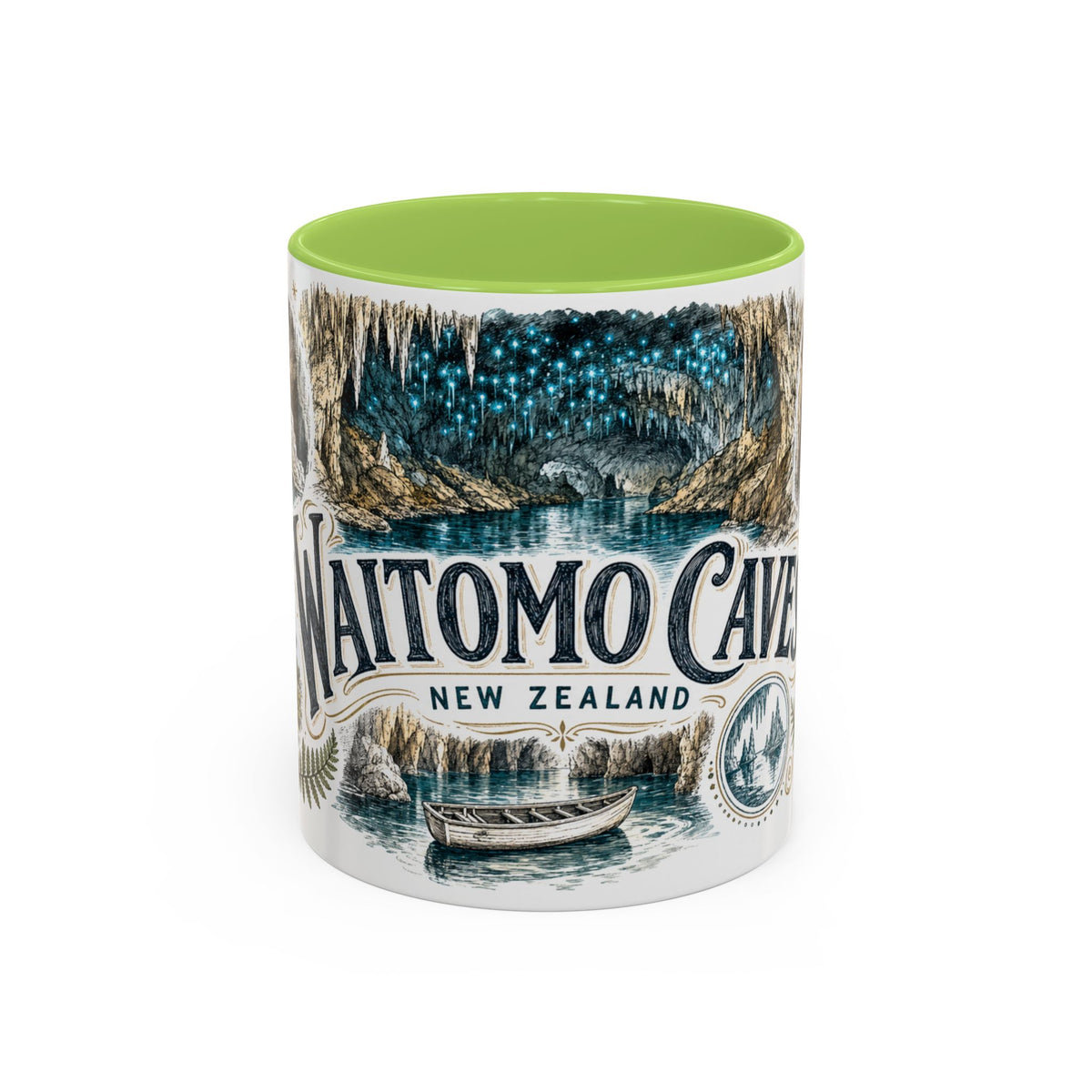 Waitomo Caves Mug, New Zealand Travel Souvenir, Bucket List Gift, Accent Ceramic Coffee Mug 11oz 15oz