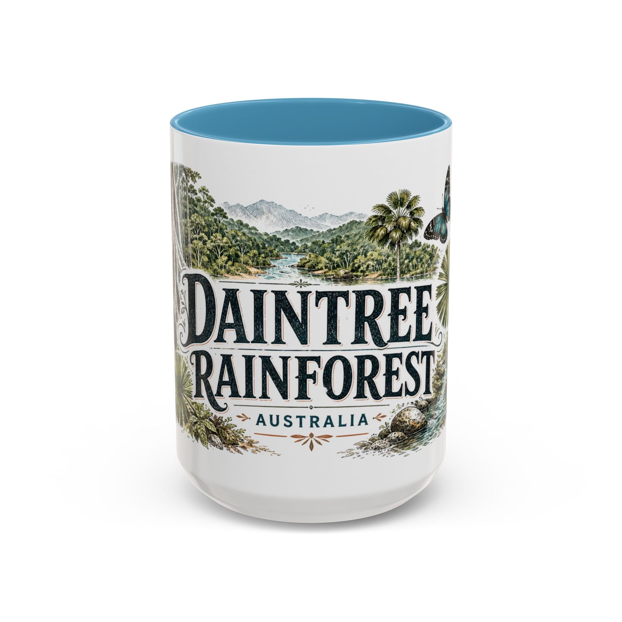 Daintree Rainforest Mug, Australia Travel Souvenir, Bucket List Gift, Accent Ceramic Coffee Mug 11oz 15oz