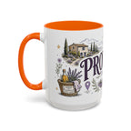 Provence Coffee Mug | Travel Destination Souvenir Gift | Accent Color Ceramic 11oz 15oz