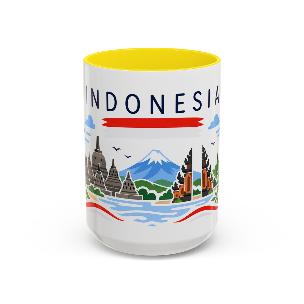 Indonesia Coffee Mug | Travel Souvenir Accent Mug | Country Gift Ceramic Cup 11oz 15oz