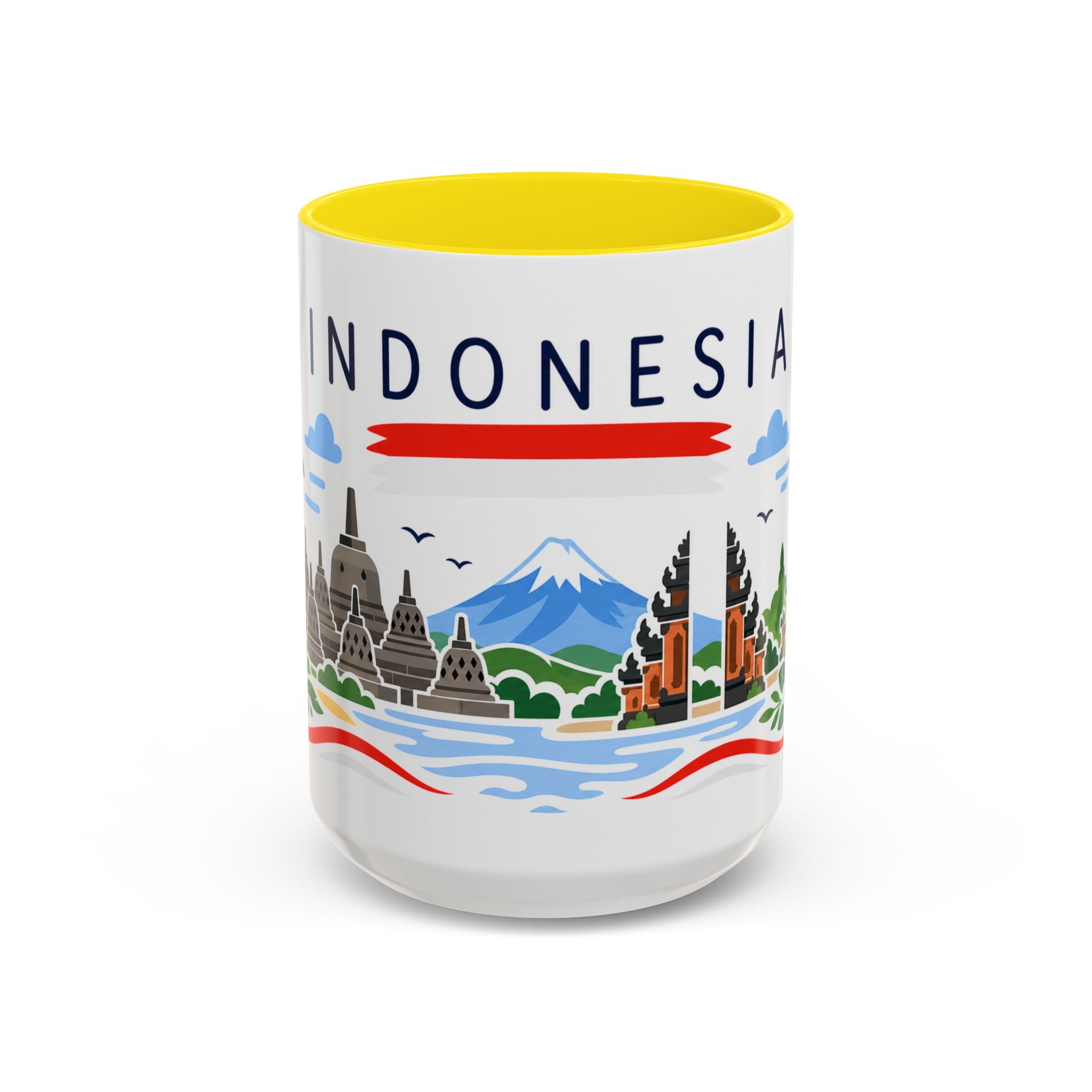Indonesia Coffee Mug | Travel Souvenir Accent Mug | Country Gift Ceramic Cup 11oz 15oz