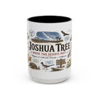 Joshua Tree Coffee Mug | National Park Desert Camping Gift | Accent Color Ceramic 11oz 15oz