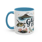 Galapagos Islands Coffee Mug | Travel Destination Souvenir Gift | Accent Color Ceramic 11oz 15oz