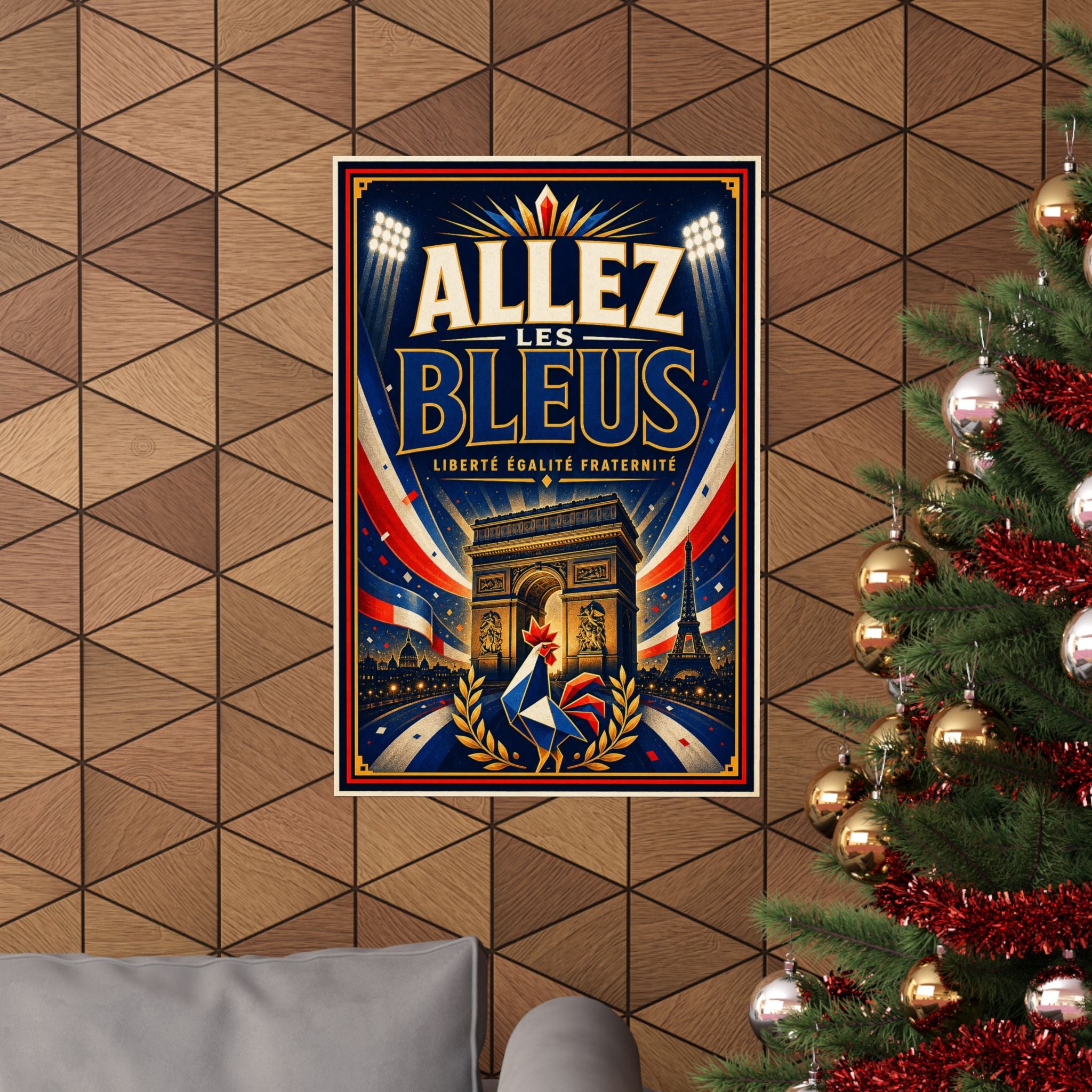 France World Cup Poster | Rally Fan Art Print | 2026 Soccer Wall Decor