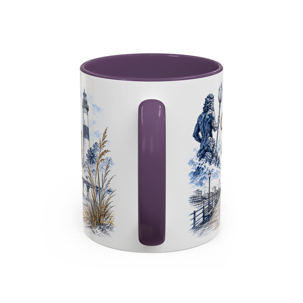 Virginia Beach Coffee Mug | United States Travel Souvenir | Vintage Illustrated City Gift | 11 oz 15 oz Accent Mug