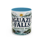Iguazu Falls Coffee Mug | Travel Destination Souvenir Gift | Accent Color Ceramic 11oz 15oz