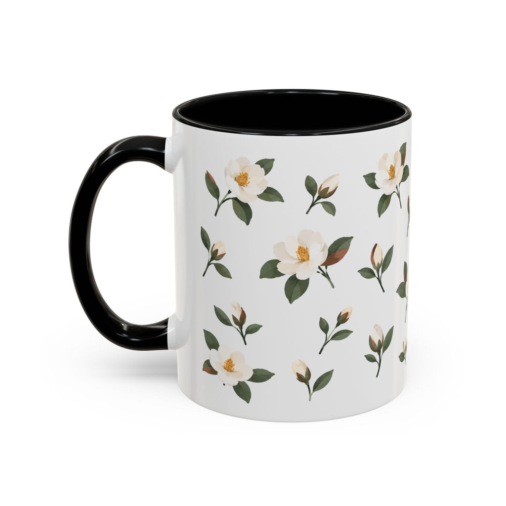 Louisiana Magnolia Mug, State Flower Floral Coffee Cup, 11oz Botanical Gift