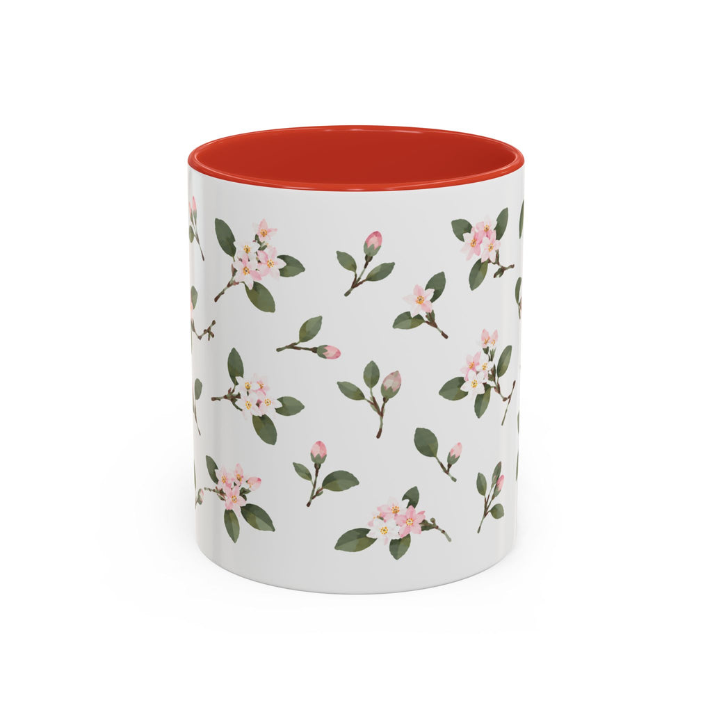 Massachusetts Mayflower Mug, State Flower Floral Coffee Cup, 11oz Botanical Gift