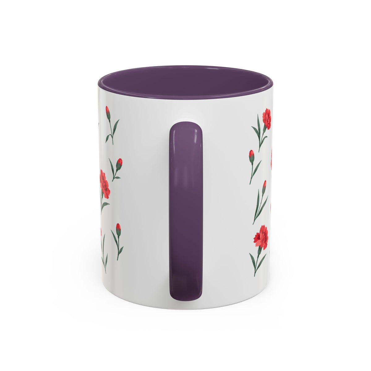 Ohio Scarlet Carnation Mug, State Flower Floral Coffee Cup, 11oz Botanical Gift