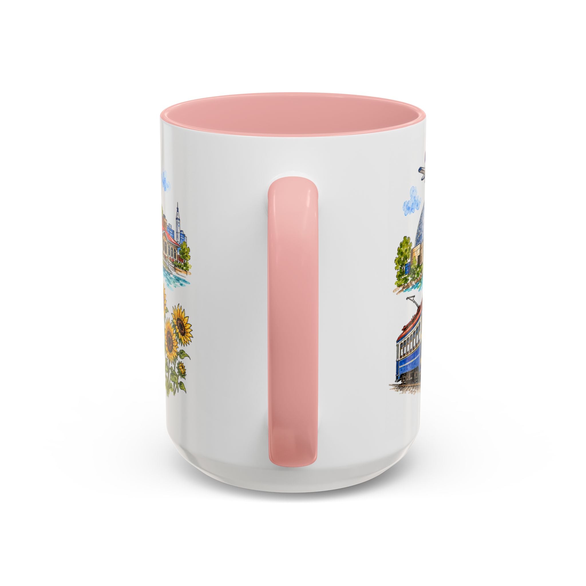 Wichita Illustrated Travel Mug | City Souvenir Accent Coffee Mug | 11oz 15oz Ceramic Cup