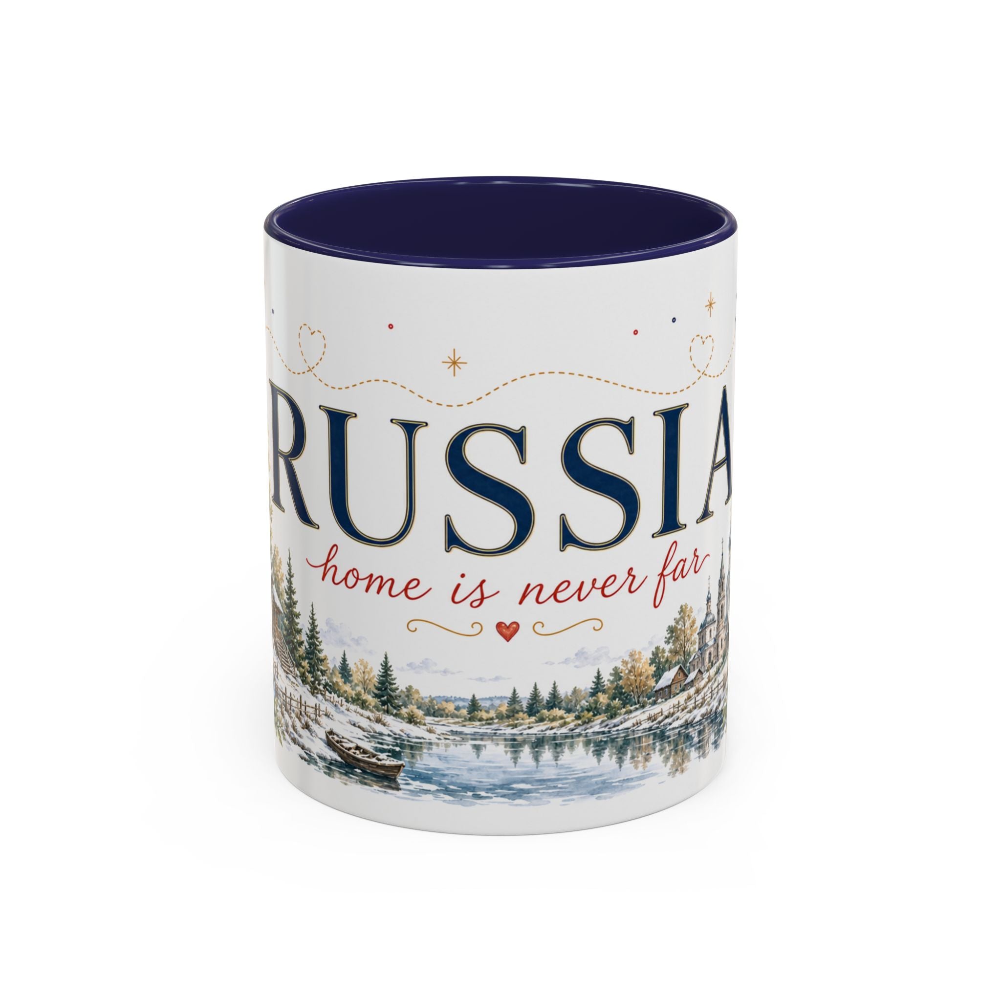 Russia Home Country Mug | Moving Away Gift | Long Distance Friendship | 11 oz 15 oz Accent Mug
